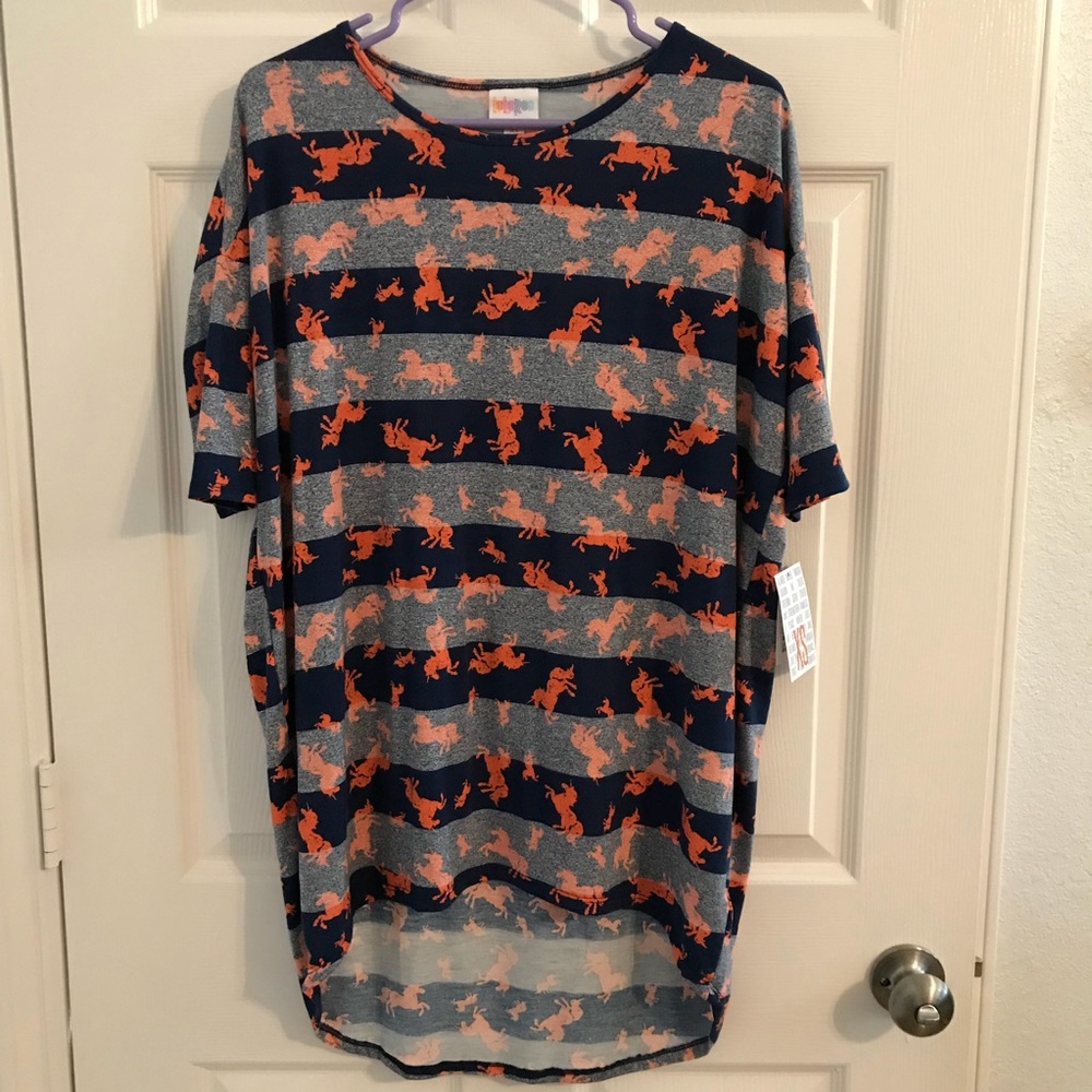 LuLaRoe Irma XS NWT Unicorn Print